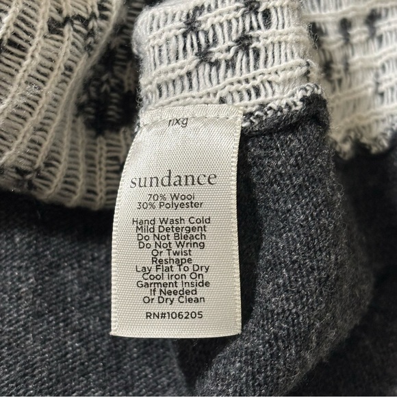 Sundance Anya Nordic Fair Isle Wool Blend Sweater Cardigan Full Zip Size Small - Picture 14 of 16
